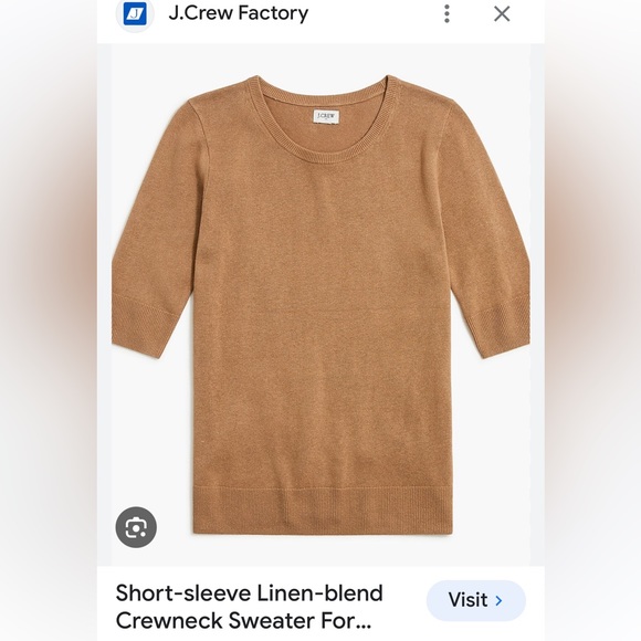 J. Crew Tops - NWT linen blend short sleeve sweater